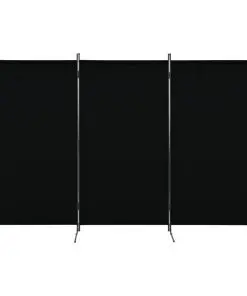 280270 vidaXL 3-Panel Room Divider Black 260×180 cm