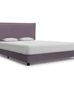 vidaXL Bed Frame Taupe Fabric Double