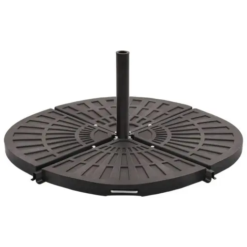 vidaXL Umbrella Weight Plates 4 pcs Black Fan-shaped 80 kg