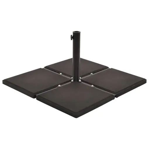 vidaXL Umbrella Weight Plates 4 pcs Black Concrete Square 48 kg