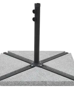 vidaXL Umbrella Weight Plates 4 pcs Grey Granite Triangular 60 kg