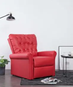 vidaXL Reclining Chair Red Faux Leather