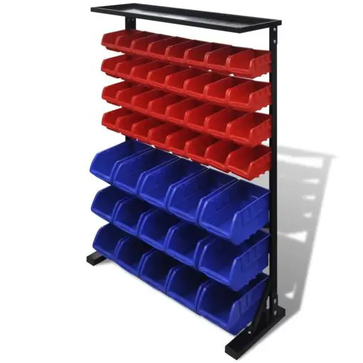 vidaXL Garage Tool Organiser Blue and Red