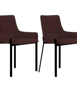 vidaXL Dining Chairs 2 pcs Wine Fabric
