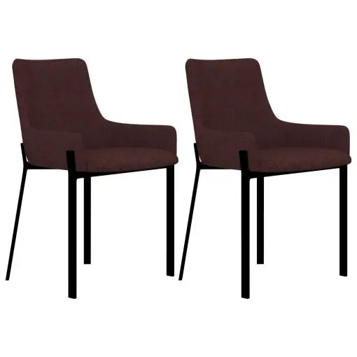 vidaXL Dining Chairs 2 pcs Wine Fabric