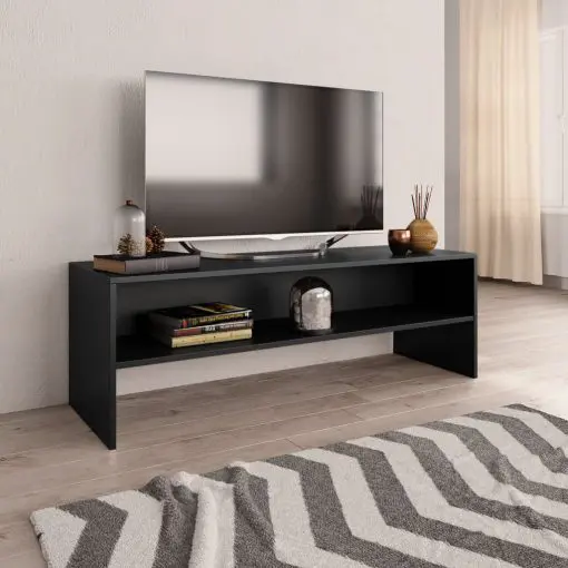 vidaXL TV Cabinet Black 120x40x40 cm Chipboard