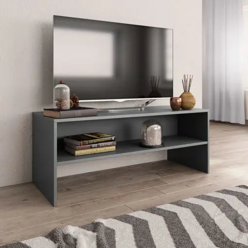 vidaXL TV Cabinet Grey 100x40x40 cm Chipboard