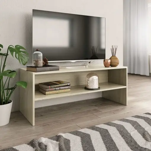 vidaXL TV Cabinet Sonoma Oak 100x40x40 cm Chipboard