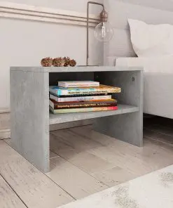 vidaXL Bedside Cabinets 2 pcs Concrete Grey 40x30x30 cm Chipboard