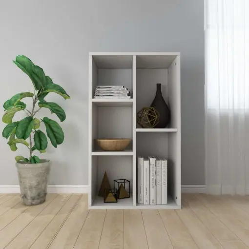 vidaXL Book Cabinet/Sideboard White 45x25x80 cm Chipboard