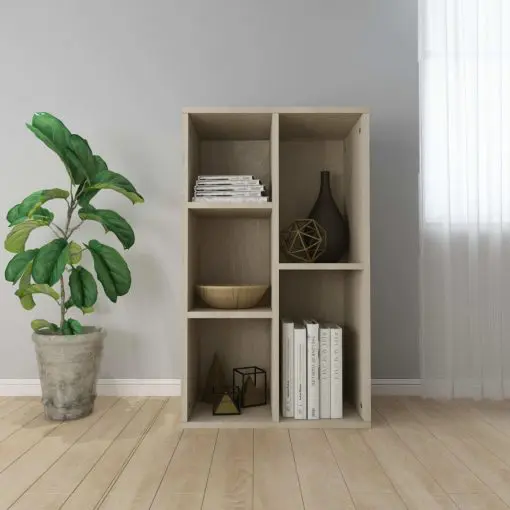vidaXL Book Cabinet/Sideboard Sonoma Oak 45x25x80 cm Chipboard