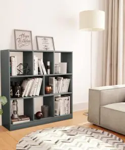 vidaXL Book Cabinet Grey 97.5×29.5×100 cm Chipboard