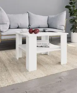 vidaXL Coffee Table White 60x60x42 cm Chipboard