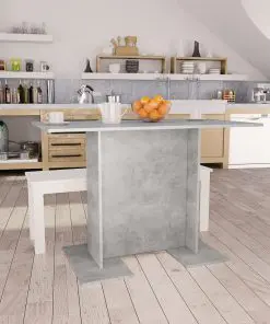 vidaXL Dining Table Concrete Grey 110x60x75 cm Chipboard