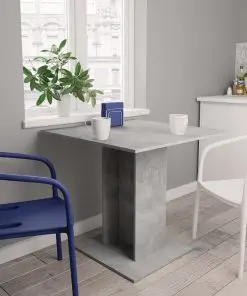 vidaXL Dining Table Concrete Grey 80x80x75 cm Chipboard