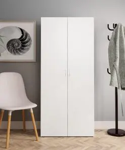 vidaXL Shoe Cabinet White and Sonoma Oak 80×35.5×180 cm Chipboard