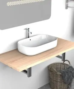 vidaXL Bathroom Furniture Oak 90x40x16.3 cm