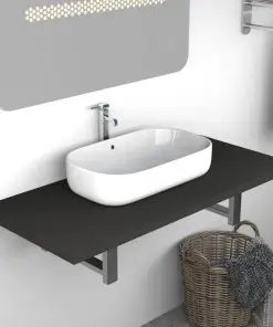vidaXL Bathroom Furniture Grey 90x40x16.3 cm