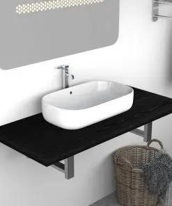 vidaXL Bathroom Furniture Black 90x40x16.3 cm