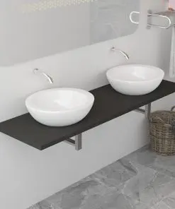 vidaXL Bathroom Furniture Grey 160x40x16.3 cm