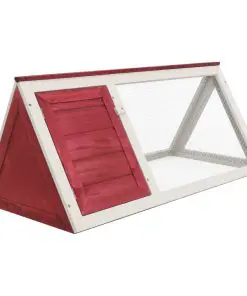 vidaXL Animal Rabbit Cage Red Wood