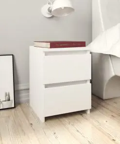 vidaXL Bedside Cabinets 2 pcs White 30x30x40 cm Chipboard