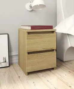 vidaXL Bedside Cabinet Sonoma Oak 30x30x40 cm Chipboard