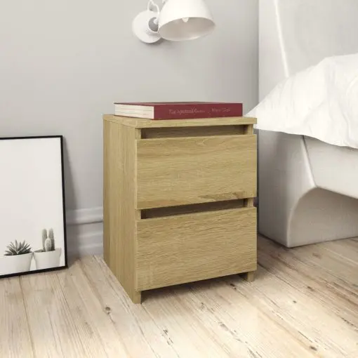 vidaXL Bedside Cabinet Sonoma Oak 30x30x40 cm Chipboard