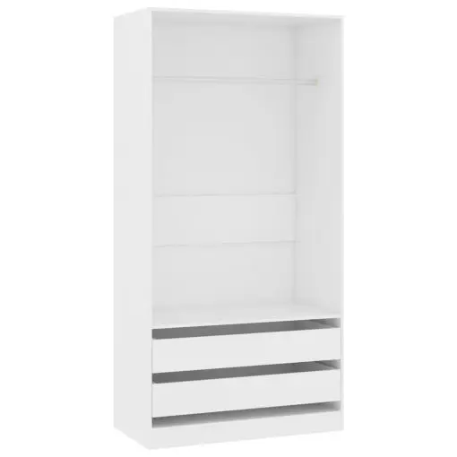 vidaXL Wardrobe White 100x50x200 cm Chipboard