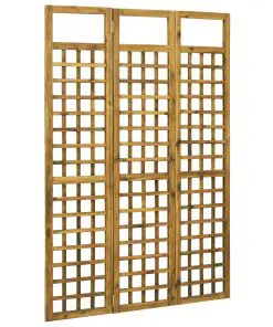 vidaXL 3-Panel Room Divider/Trellis Solid Acacia Wood 120×170 cm