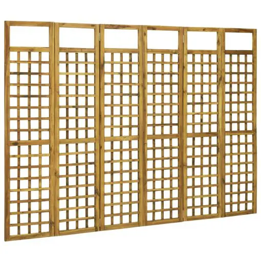 vidaXL 6-Panel Room Divider/Trellis Solid Acacia Wood 240×170 cm