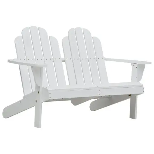 vidaXL Double Adirondack Chair Wood White