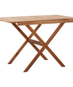 vidaXL Folding Garden Table 110x67x74 cm Solid Acacia Wood