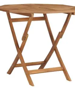vidaXL Folding Garden Table 85x85x76 cm Solid Teak Wood