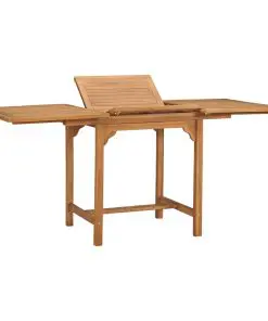 vidaXL Extending Garden Table (110-160)x80x75cm Solid Teak Wood