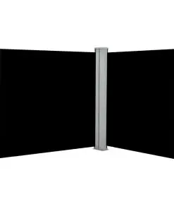 vidaXL Retractable Side Awning Black 120×600 cm