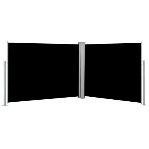 vidaXL Retractable Side Awning Black 140×1000 cm