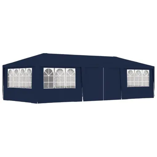 vidaXL Professional Party Tent with Side Walls 4×9 m Blue 90 g/m²