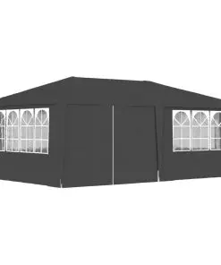 vidaXL Professional Party Tent with Side Walls 4×6 m Anthracite 90 g/m²