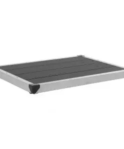 vidaXL Outdoor Shower Tray WPC Stainless Steel 80×62 cm Grey