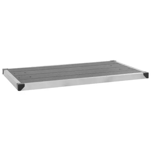 vidaXL Outdoor Shower Tray WPC Stainless Steel 110×62 cm Grey