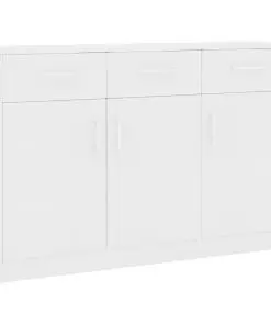 vidaXL Sideboard White 110x34x75 cm Chipboard