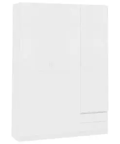 vidaXL 3-Door Wardrobe White 120x50x180 cm Chipboard