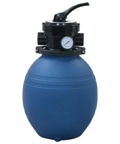 vidaXL Pool Sand Filter with 4 Position Valve Blue 300 mm