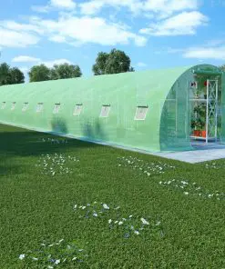 vidaXL Greenhouse with Steel Foundation 45 m? 15x3x2 m