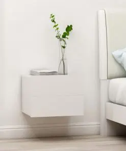 vidaXL Bedside Cabinets 2 pcs White 40x30x30 cm Chipboard
