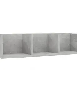 vidaXL CD Wall Shelf Concrete Grey 75x18x18 cm Chipboard