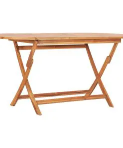 vidaXL Folding Garden Table 160x80x75 cm Solid Teak Wood
