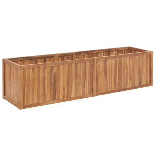 vidaXL Garden Planter 200x50x50 cm Solid Teak Wood