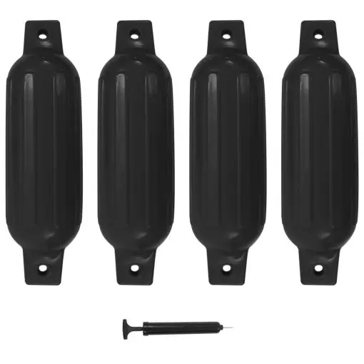 vidaXL Boat Fender 4 pcs Black 41×11.5 cm PVC